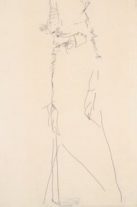 Retrato de Gerti Schiele con los ojos cerrados de Egon Schiele